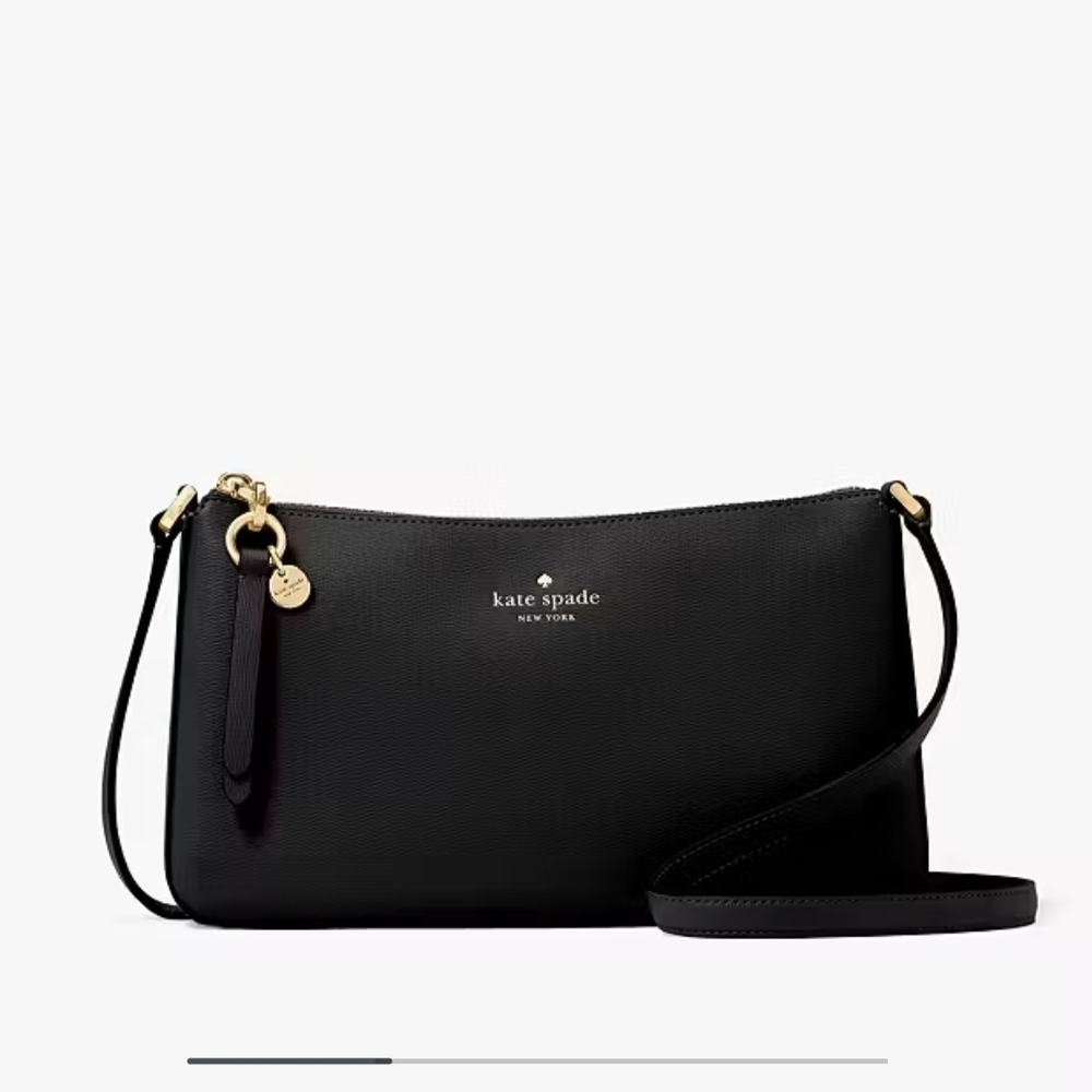 Kate Spade Black Crossbody Bag with Gold Accents